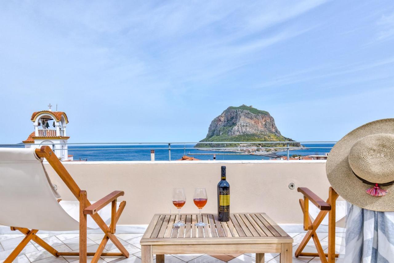 Monemvasia Modern Flat With Panoramic Sea View Exterior photo