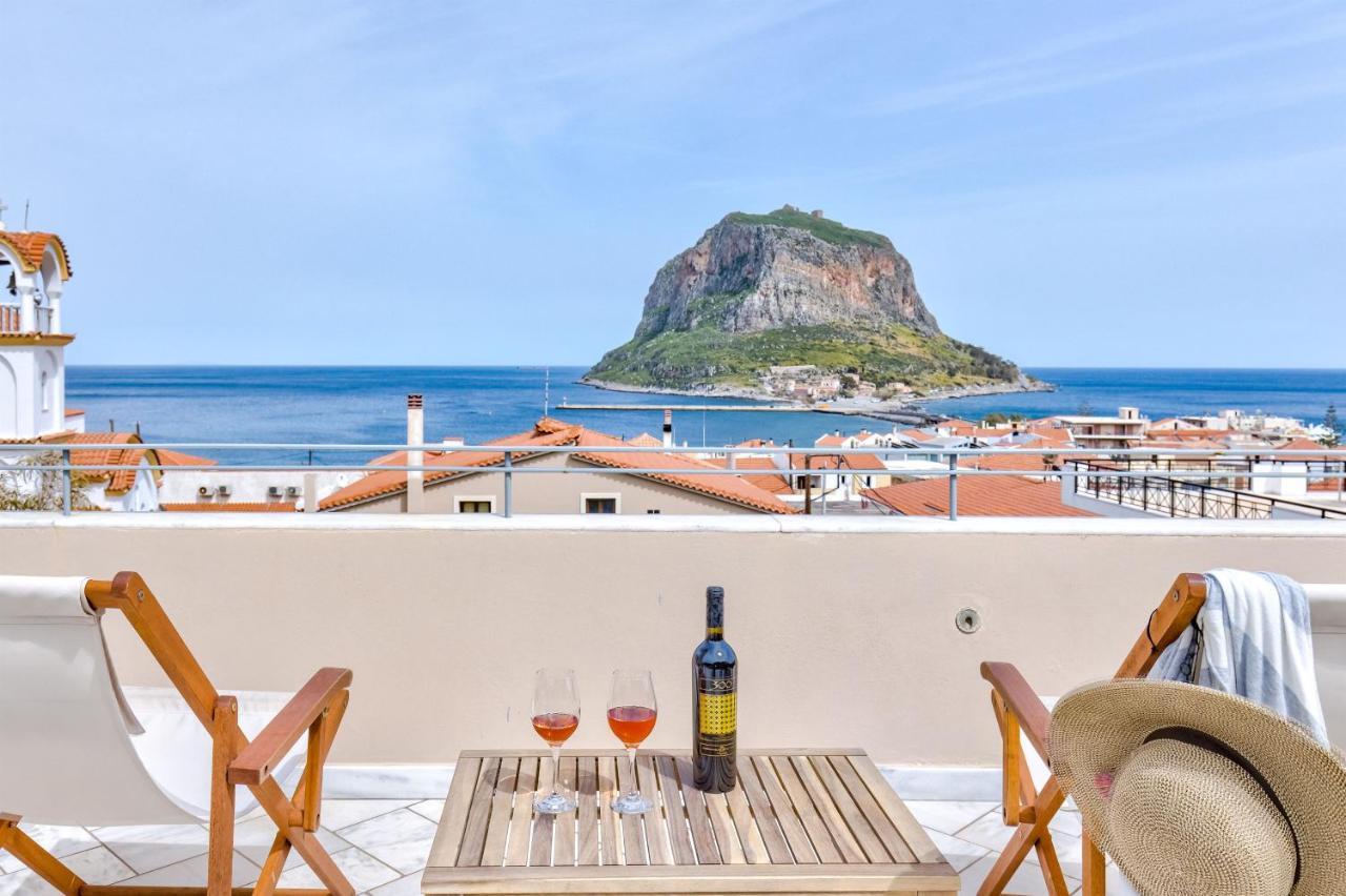 Monemvasia Modern Flat With Panoramic Sea View Exterior photo
