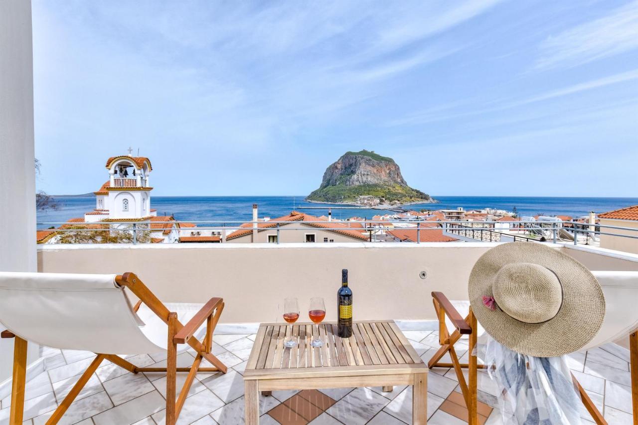 Monemvasia Modern Flat With Panoramic Sea View Exterior photo