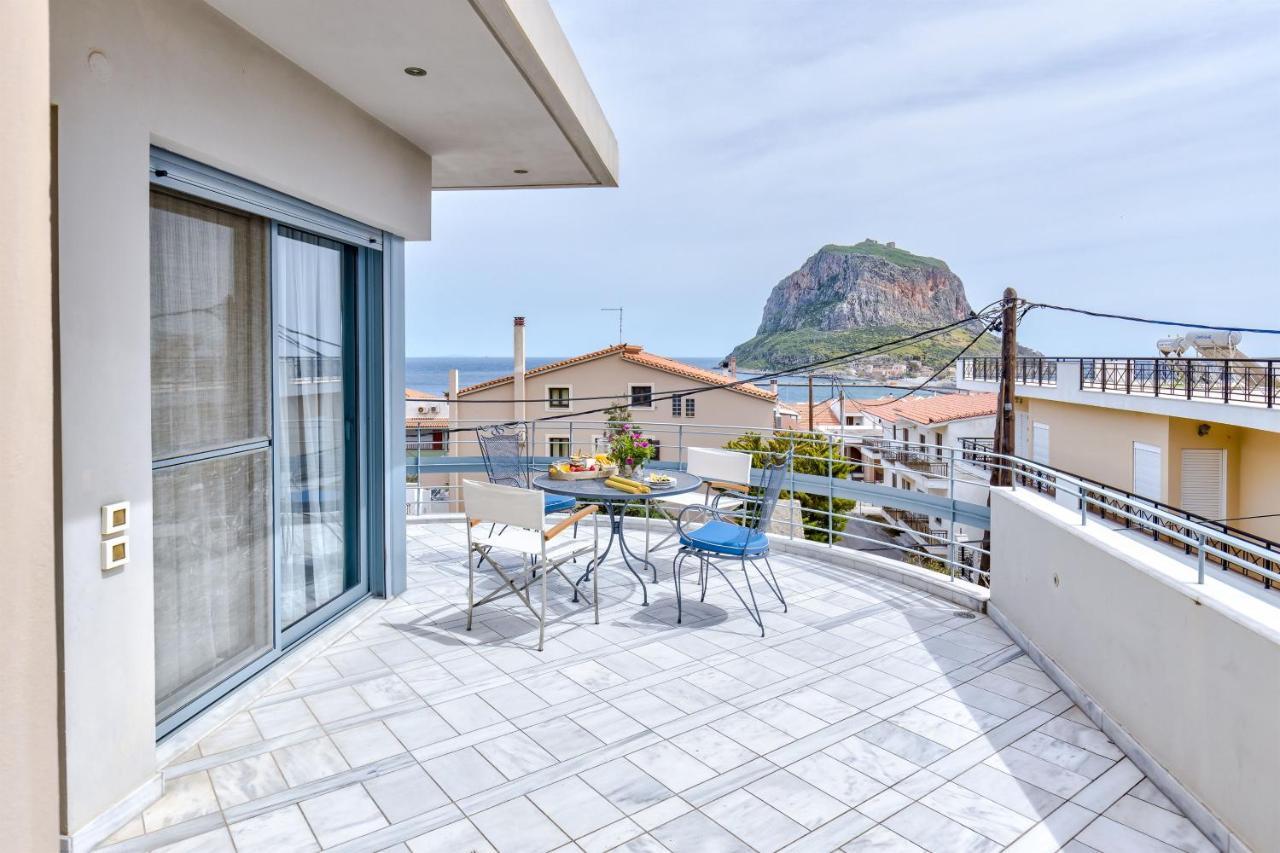 Monemvasia Modern Flat With Panoramic Sea View Exterior photo